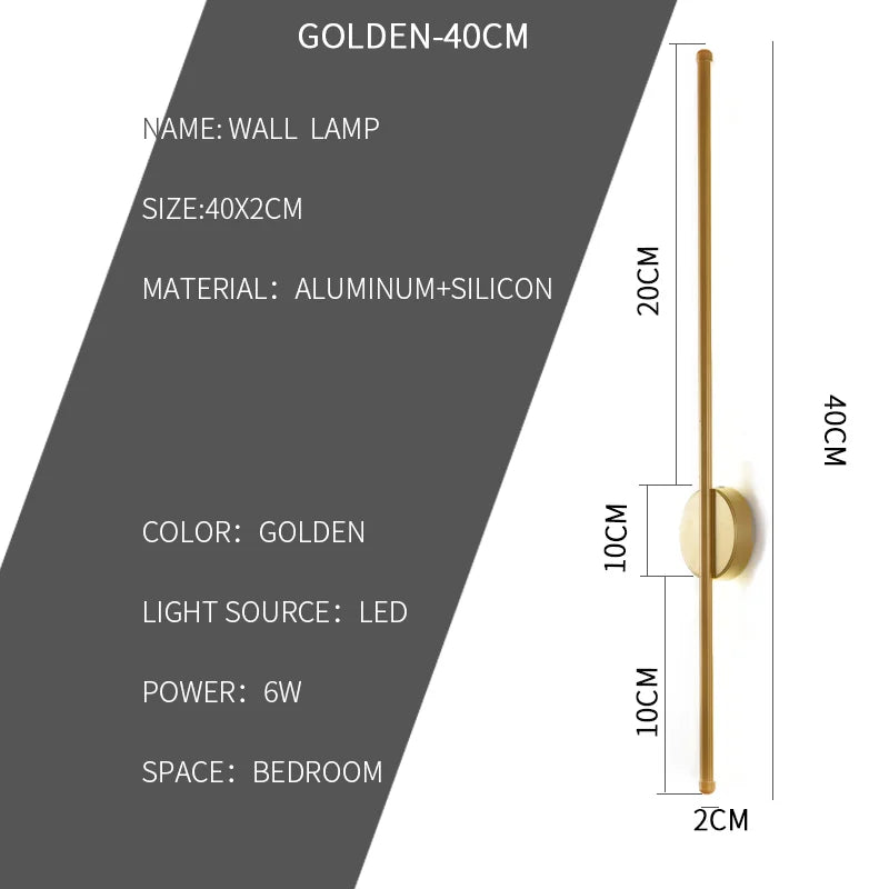 Modern Minimalist LED Wall Light for Bedroom, Living Room & TV Wall
